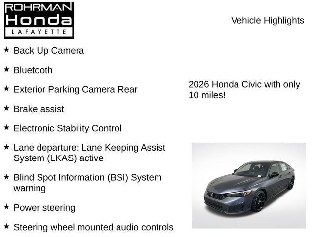 2026 Honda Civic Sport