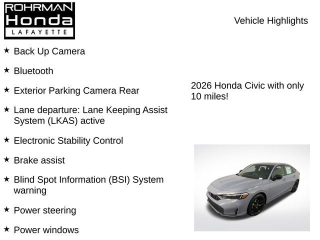 2026 Honda Civic Hybrid Sport