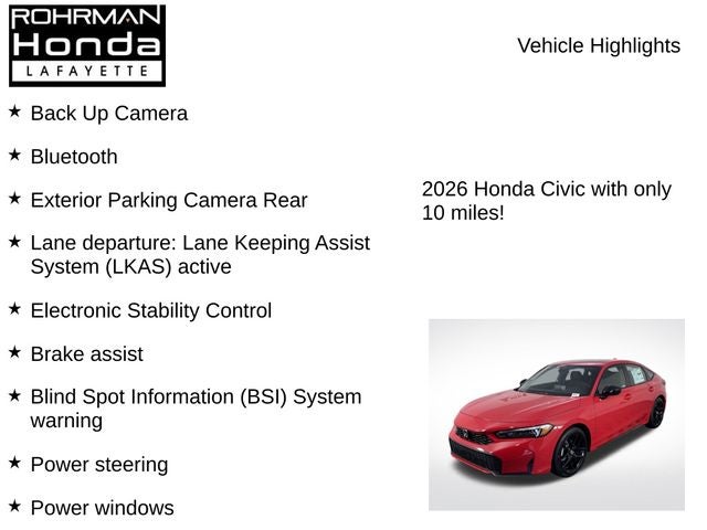 2026 Honda Civic Hybrid Sport