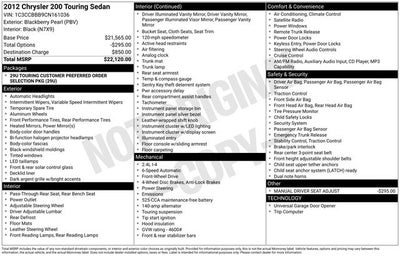 2012 Chrysler 200 Touring