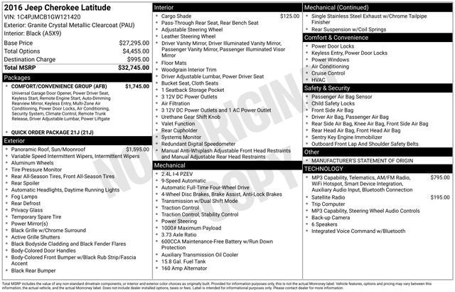 2016 Jeep Cherokee Latitude