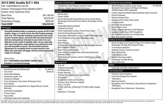 2013 GMC Acadia SLT-1