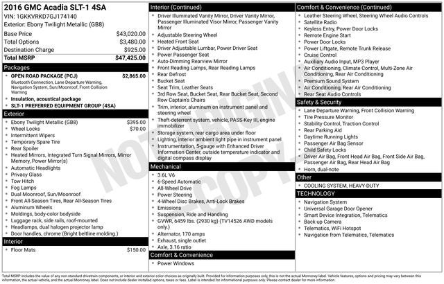 2016 GMC Acadia SLT-1