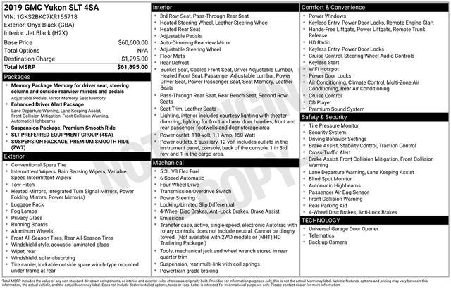 2019 GMC Yukon SLT