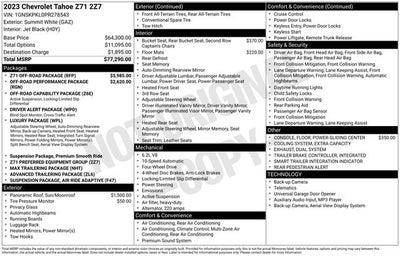 2023 Chevrolet Tahoe Z71