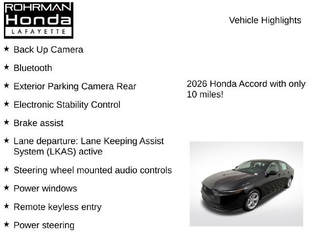 2026 Honda Accord LX