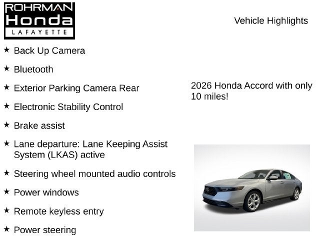 2026 Honda Accord LX