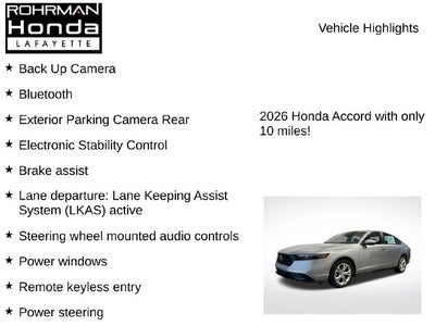 2026 Honda Accord LX