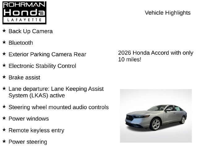 2026 Honda Accord LX
