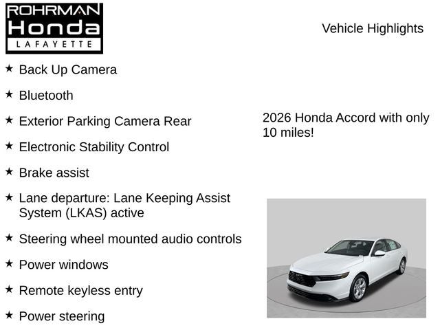 2026 Honda Accord LX