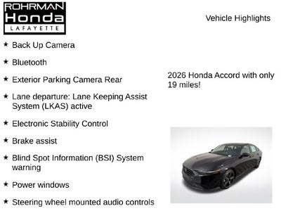 2026 Honda Accord SE