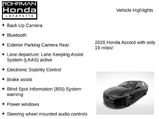 2026 Honda Accord SE
