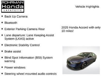 2026 Honda Accord SE