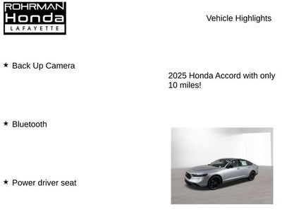 2025 Honda Accord SE