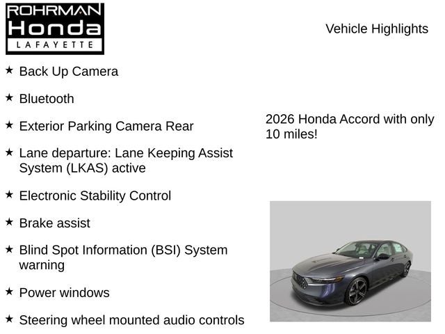 2026 Honda Accord SE