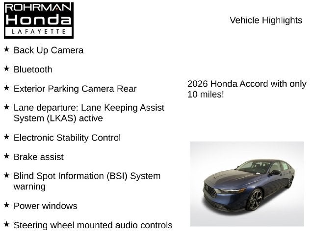 2026 Honda Accord SE