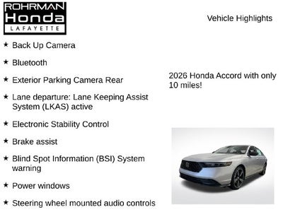 2026 Honda Accord Hybrid Sport