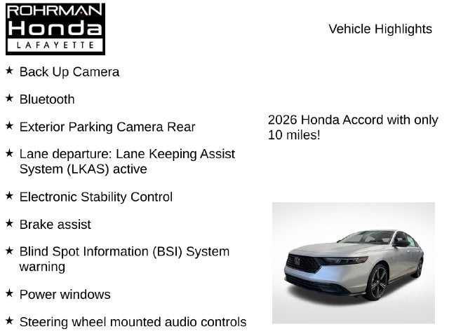2026 Honda Accord Hybrid Sport