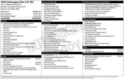 2024 Volkswagen Atlas 2.0T SEL