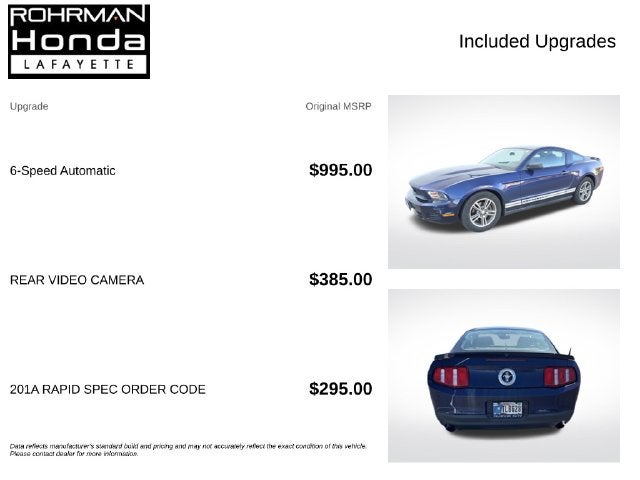 2011 Ford Mustang V6 Premium