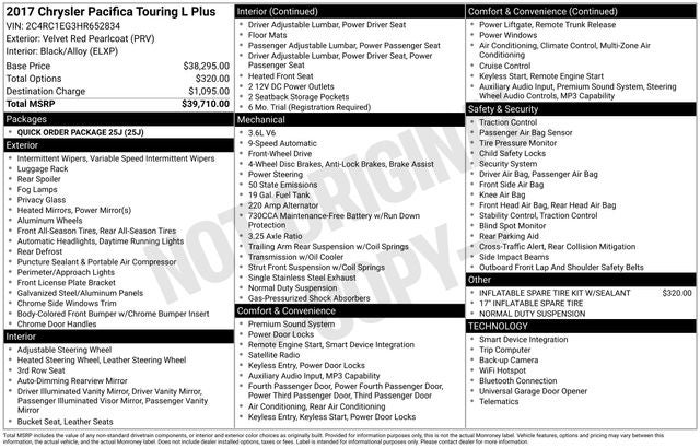 2017 Chrysler Pacifica Touring L Plus