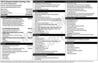 2019 Chrysler Pacifica Touring L Plus