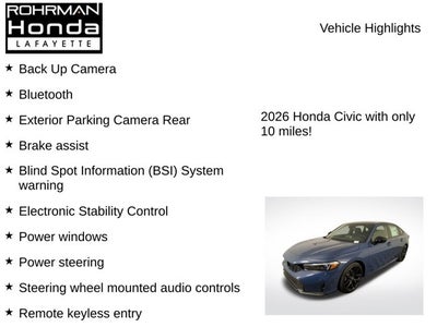 2026 Honda Civic Sport