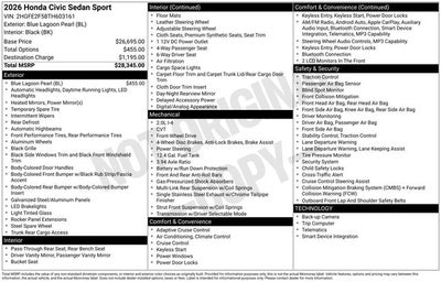 2026 Honda Civic Sport