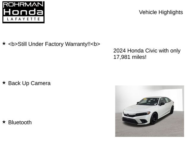 2024 Honda Civic Sport