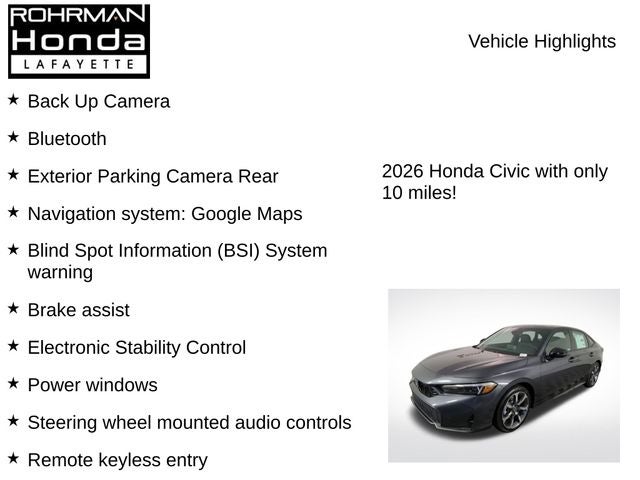 2026 Honda Civic Hybrid Sport Touring