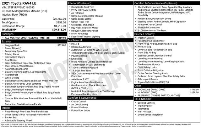 2021 Toyota RAV4 LE
