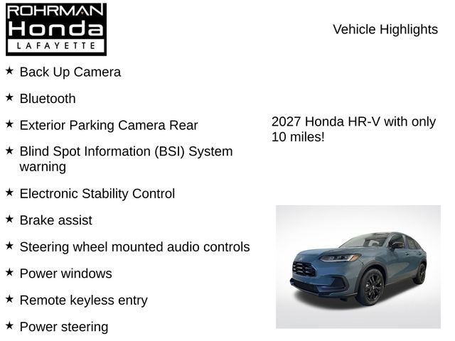 2027 Honda HR-V Sport