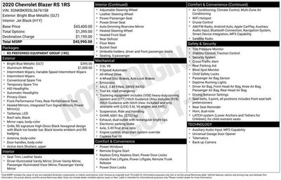 2020 Chevrolet Blazer RS