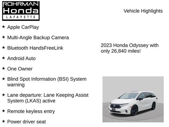 2023 Honda Odyssey Sport