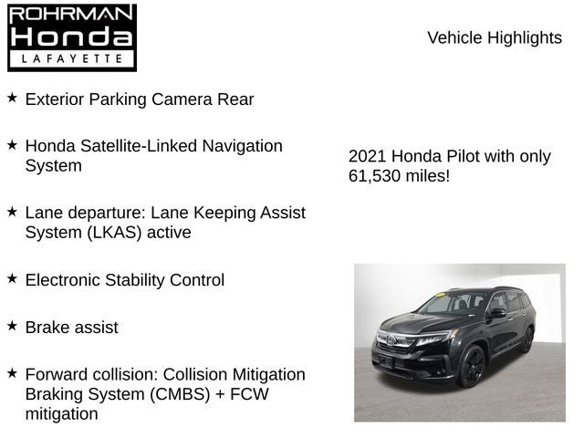 2021 Honda Pilot Touring 8 Passenger