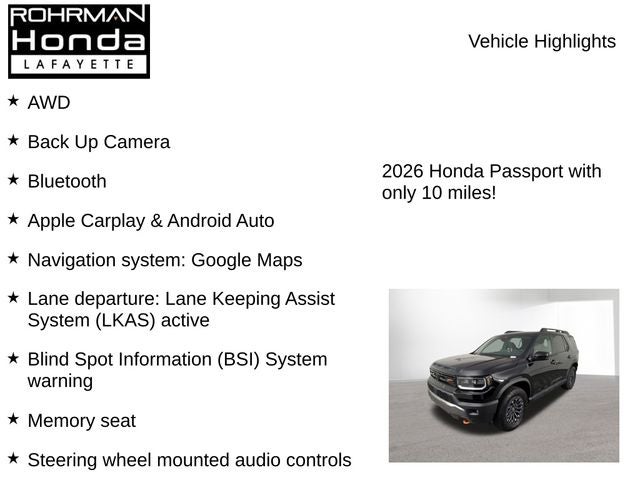2026 Honda Passport TrailSport