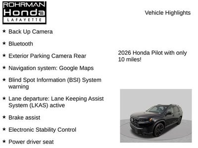 2026 Honda Pilot Black Edition