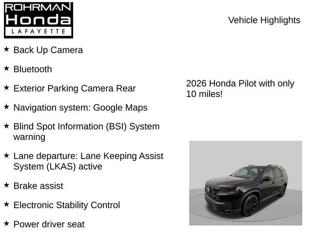 2026 Honda Pilot Black Edition