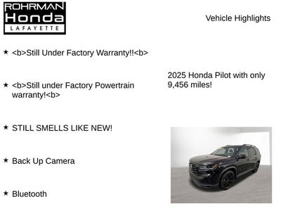 2025 Honda Pilot Black Edition