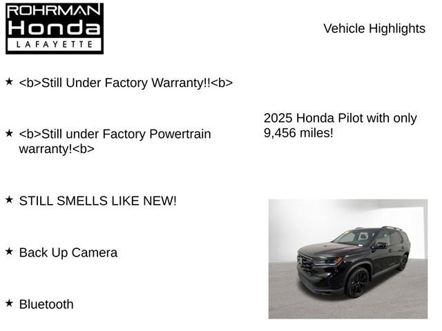 2025 Honda Pilot Black Edition