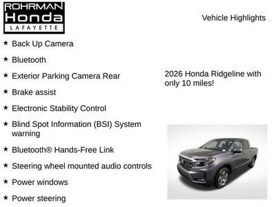 2026 Honda Ridgeline RTL