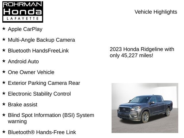 2023 Honda Ridgeline RTL