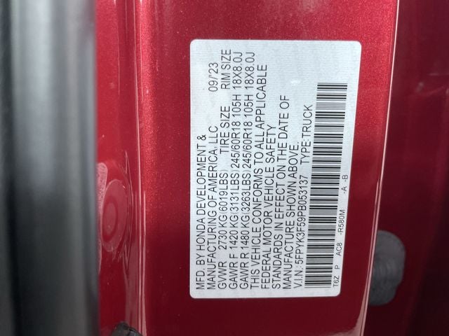 2023 Honda Ridgeline RTL