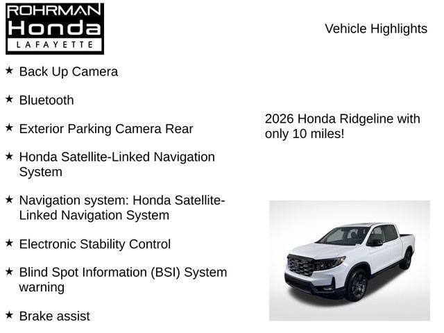 2026 Honda Ridgeline TrailSport