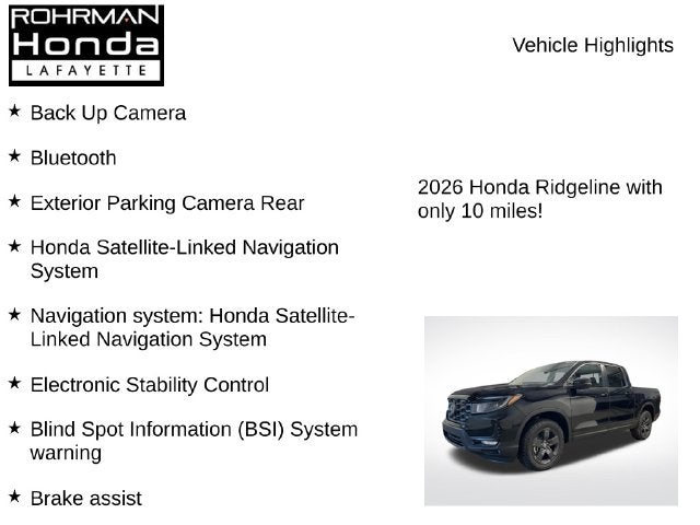 2026 Honda Ridgeline TrailSport