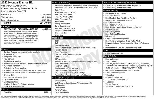 2022 Hyundai Elantra SEL