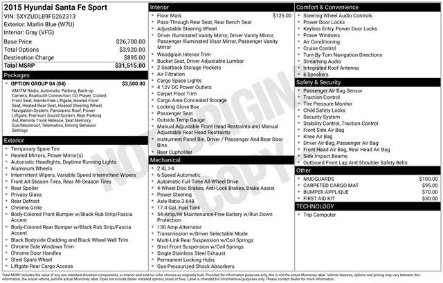 2015 Hyundai Santa Fe Sport Base