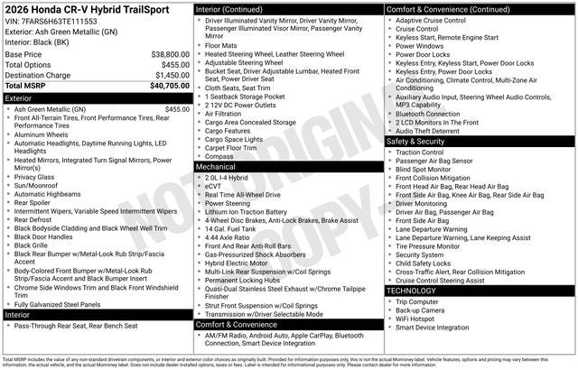 2026 Honda CR-V Hybrid TrailSport