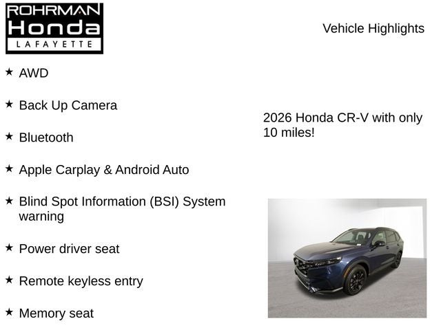 2026 Honda CR-V Hybrid Sport-L