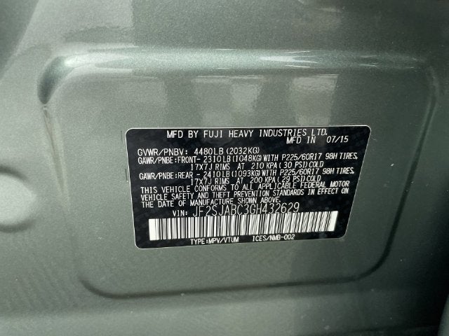 2016 Subaru Forester 2.5i